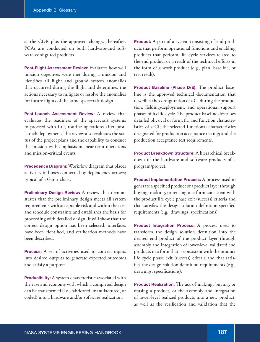 Handbook page 187, glossary