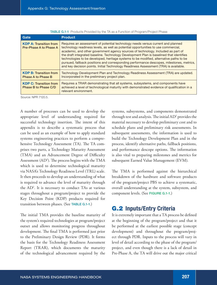 Handbook page 207, Appendix G